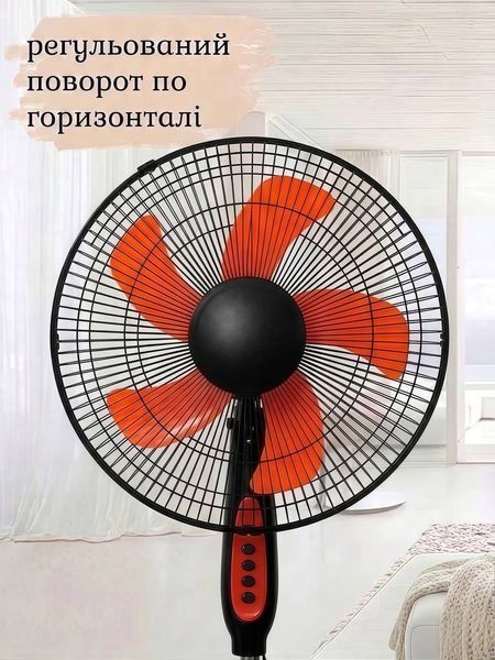 Вентилятор підлоговий напольний тихий 3 швидкості охолодження регулювання висоти з поворотом для дому офісу кімнати побутовий електричний поворотний 3037156633 фото